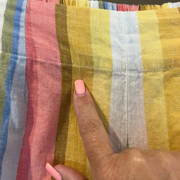 Billabong Women's Walk it Off Striped Linen Blend Shorts, Size Large - Picture 2 of 11